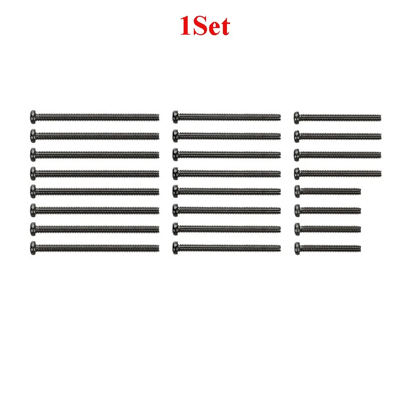 

1Set 95434 Stainless Steel Screw Set 15/20/25/30mm High Reinforcing for RC Model Cars DIY Tamiya Mini 4wd Racing Cara