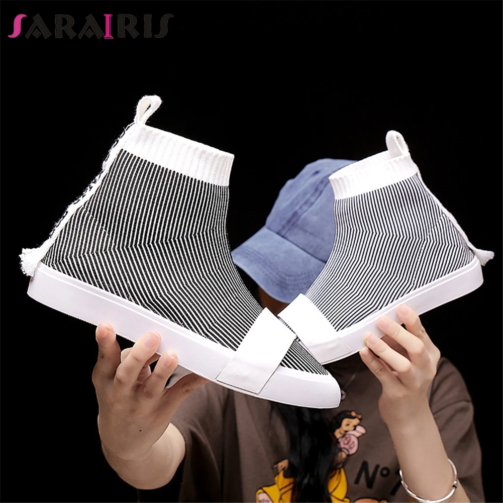 

SARAIRIS 2019 Brand New Fashion Ladies Flat With Fringe Mixed Colors Women Shoes Woman Casual Spring Autumn Ankle Boots