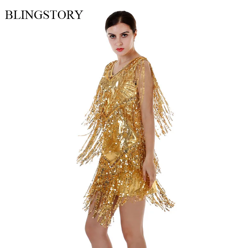 BLINGSTORY European Brand luxury dresses fashion bling bling sequined