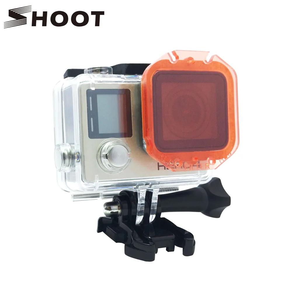 Professional Red Gopro Filter Underwater Photography Housing Diving Lens Filter for Hero 3+ 4