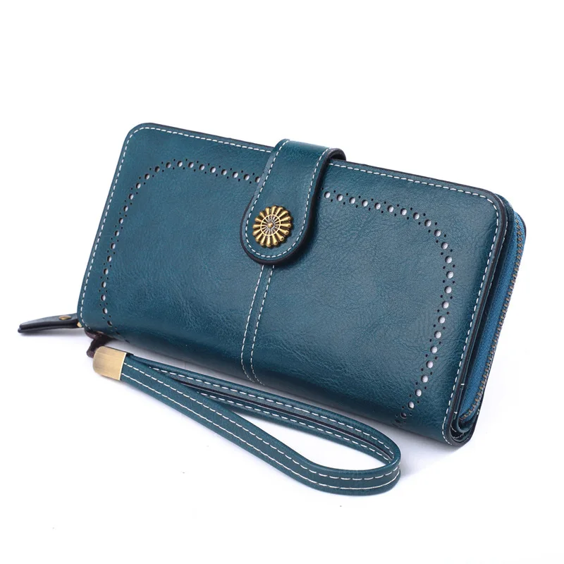 

2019 New Women Pu Leather Wallets Female Long Zipper & Hasp Purses Large Capacity Money Bag Lady Phone Pocket Card Holder Clutch