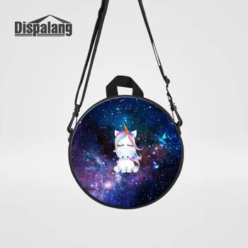 

Universe Space Unicorn Printing Cartoon School Backpack For Kids Round Schoolbag Kindergarten Bookbags Preschool Bagpack Mochila