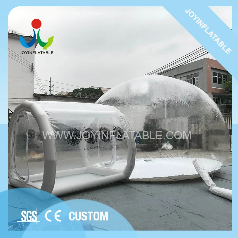 Outdoor Transparent Inflatable Bubble Tent with Single Tunnel 3