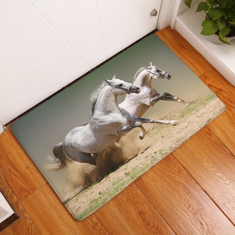 Модный стиль Majestic Horse Print ковры противоскользящие напольные коврики уличные ковры прозрачные коврики для передней двери