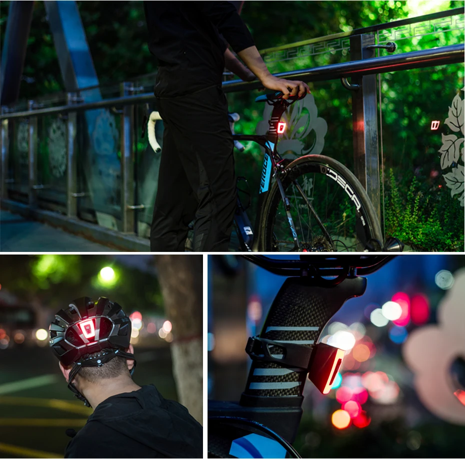 Discount CoolChange Bicycle Light Ultralight Waterproof Multifunctional MTB Bike Taillight USB Charging Night Cycling Flash Warning Light 13