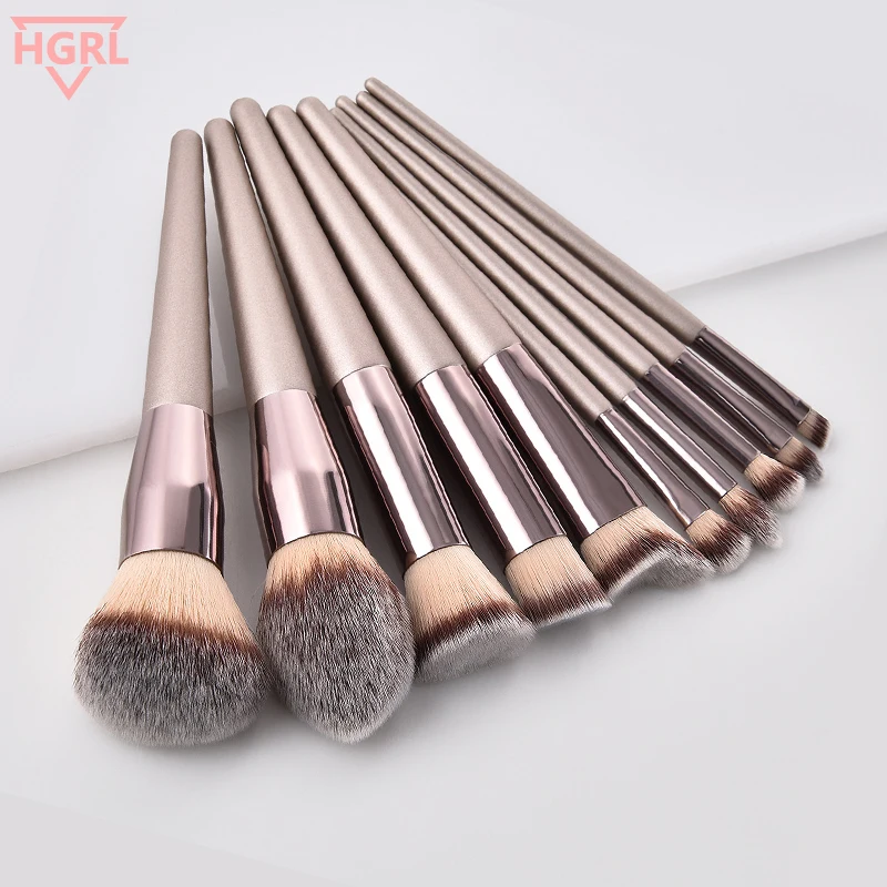 

1PC Fashion Champagne Makeup Brushes For Foundation Powder Blush Eyeshadow Concealer Make Up Brush Cosmetics Beauty Tools