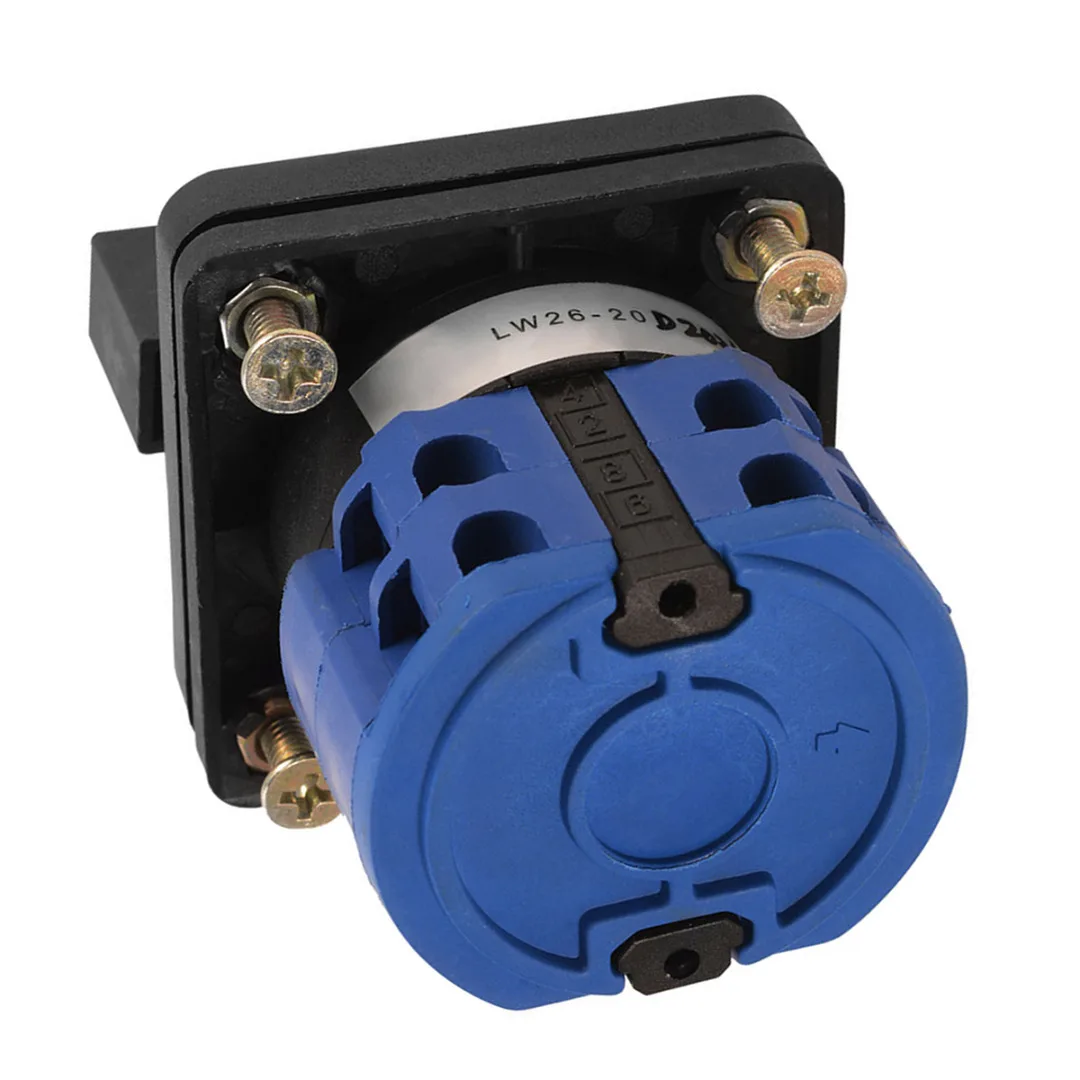 3 Positions Rotary Cam Changeover Switch On-Off-On Control Switch  + Screws LW26-20D 20A