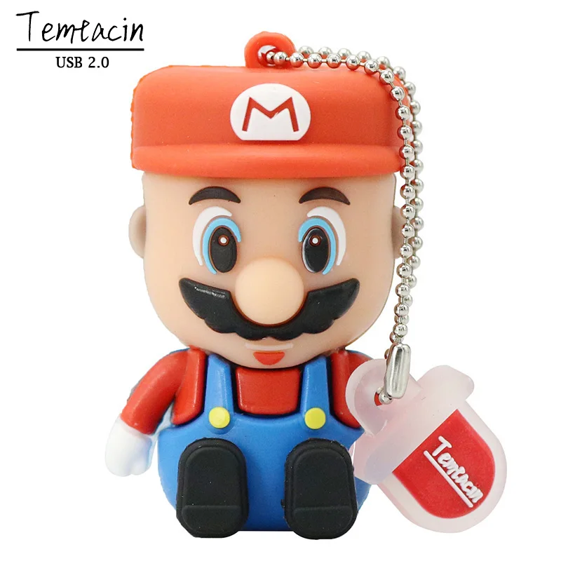 

New 100% Real Capacity Super Mario USB Flash Drive Pen Drive Cartoon PenDrives 4GB 8GB 16GB 32GB USB Drive USB Stick