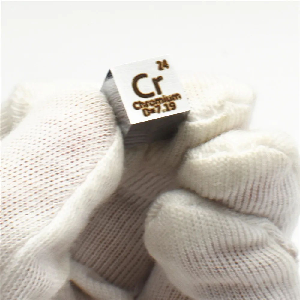

Pure Metal Chromium 10mm Cube for Element Collection Cr Density Block Hand Made Mirror Polished Business Gift Science Gift 99.7%
