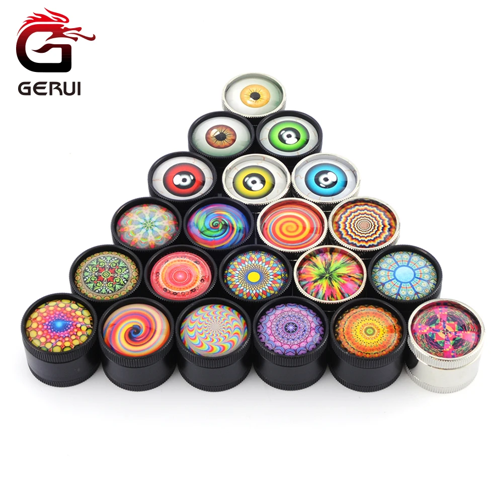 GERUI Funny Eye 30mm Small Metal Herb Grinder CNC Zinc Alloy Weed