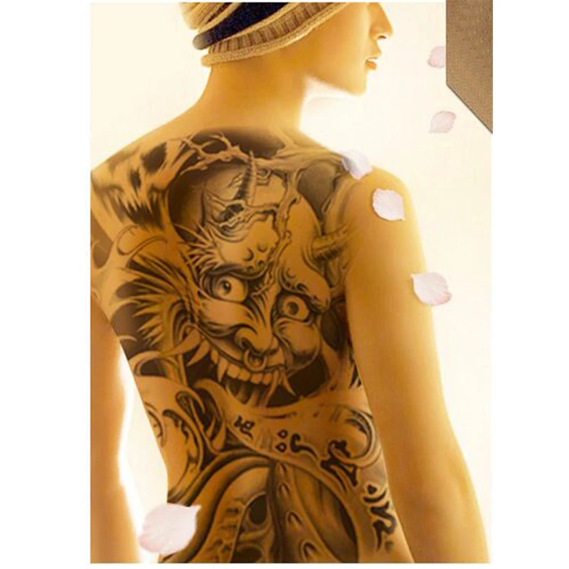 Tanri Ejderha Karanlik Serin Tam Arka Gogus Seksi Vucut Sanati Dovme Gecici Buyuk Boy 48 34cm Su Gecirmez Sahte Dovmeler Sticker Tattoo Sticker Fake Tattoos Stickersbody Art Aliexpress