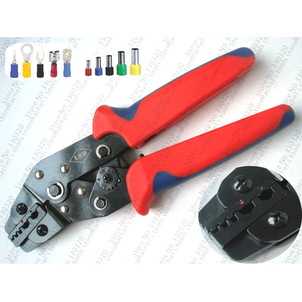 

Mini-style crimp tools for crimping wire end ferrules and insulated terminals,hand pliers DN-02WF2C