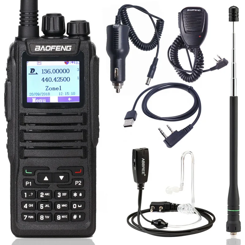 Walkie-Talkie DMR Digital Two-Way-Radio Tier1 DM-1801 Portable Dual-Time Ii Ham of CB
