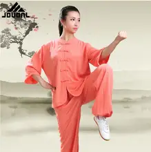 Chinese Fighting style 3 Quarter Sleeve Tai chi clothing uniform kungfu outfit Moring exercise suit for women girl Top + Pants