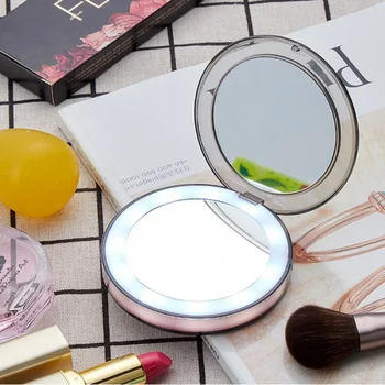 

Touch Screen Lady USB Charging Makeup Mirror Table Desktop Makeup Mirrors Folding Adjustable Mirror