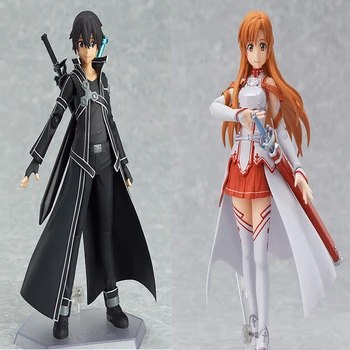 

2Pcs/set 15CM Anime Sword Art Online Kirito kirigaya kazuto Yuuki Asuna sao PVC Action Figure Collection Model Toys T3415