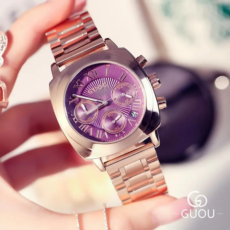 

Luxury Women Watch 2019 New Simple Style Rose Gold Dial Quartz Wristwatch Full Steel Watchband Clock Hot Relogio Feminino