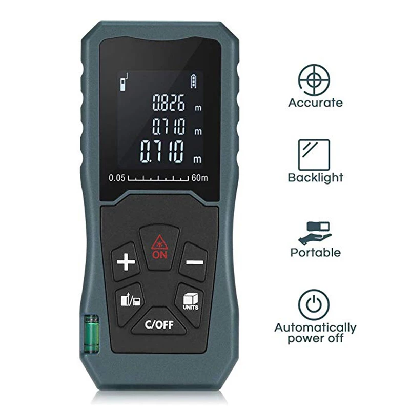 KALAIDUN 40m60m100m Laser Rangefinder Laser Distance Meter Range Finder Trena Measure Tape Metreler Build Device Tool16
