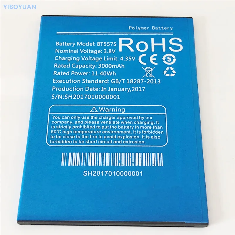 

3.8V 3000mAh BT557S For ZOPO Speed 7 Plus / Hero 1 / Z951 ZP952 S5570 Battery