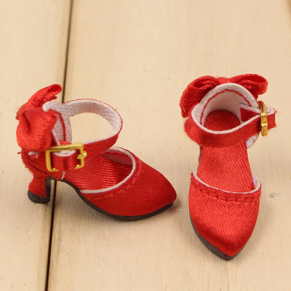 Blyth doll/шелковые туфли на высоком каблуке; пять различных цветов на выбор; Симпатичные Neo 1/6 BJD - Цвет: Like the picture