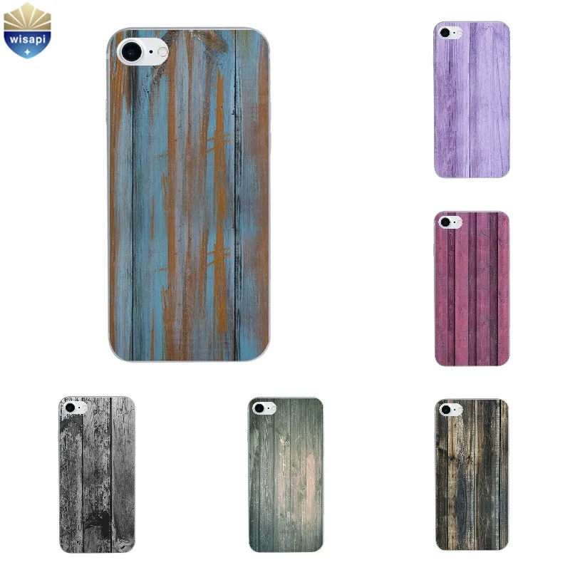 Beste Siliconen Case Voor iPhone 7 7 plus Shell voor iPhone 5 s 5c SE 6 6 s 6 plus Case TPU Bumper Telefoon Case Transparant Timber patroon