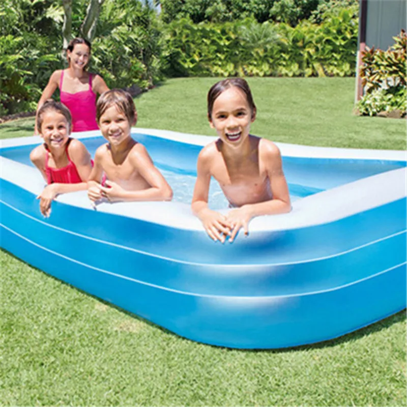 

305*183*56CM inflatable swimming pool kids water sports rectangular inflatable pool ground family swim pool
