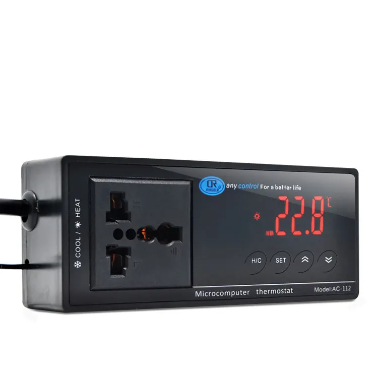 Digital Display Plug-in Thermostat Universal Socket ON/OFF Regulator Aquarium/Greenhouse Temperature Controller 433mhz remote control wireless rf plug in thermostat hydroponic kit greenhouse 3kw temperature alarm electric socket