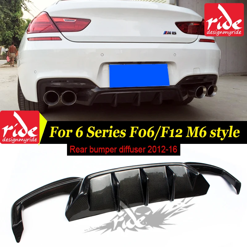 Для BMW 6 серии F06 m6 стильный задний бампер из углеродного волокна диффузор m tech sport &