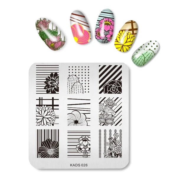 Новое поступление, 1 шт., шаблоны для дизайна ногтей, красивый дизайн, пластины для штамповки ногтей, пластина для нанесения лака для ногтей, инструмент для маникюра - Цвет: 26