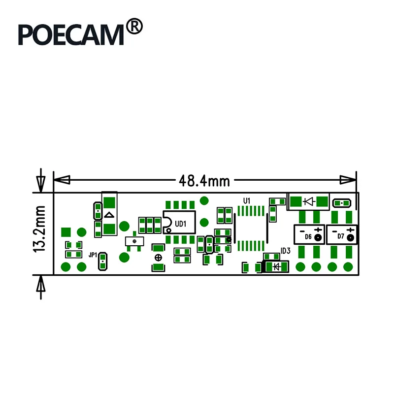 Инжектор IEEE802.3af 12 В poe модуль адаптера pcba встроенный для ip камеры/ip телефона/Wi Fi ap