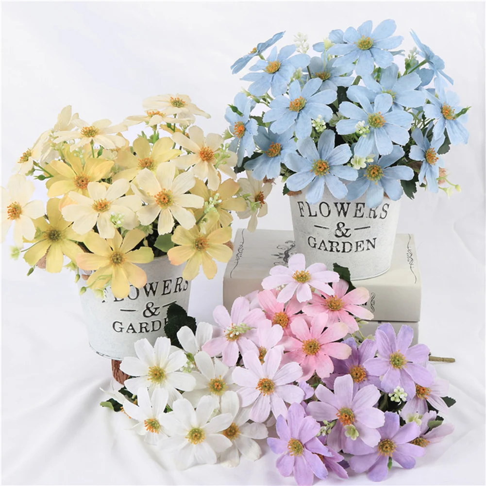 

Artificial Persian Chrysanthemum Flowers 5 Forks 10 Flowers Simulation Daisy Flowers for Wedding Party Home Decoration