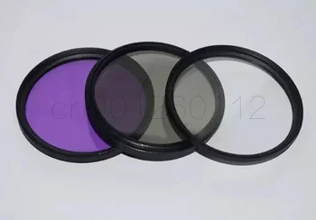 

43mm UV CPL FLD Polarizing Lens Filter Kit + leather case For Camcorder Camera Lenses 43mm