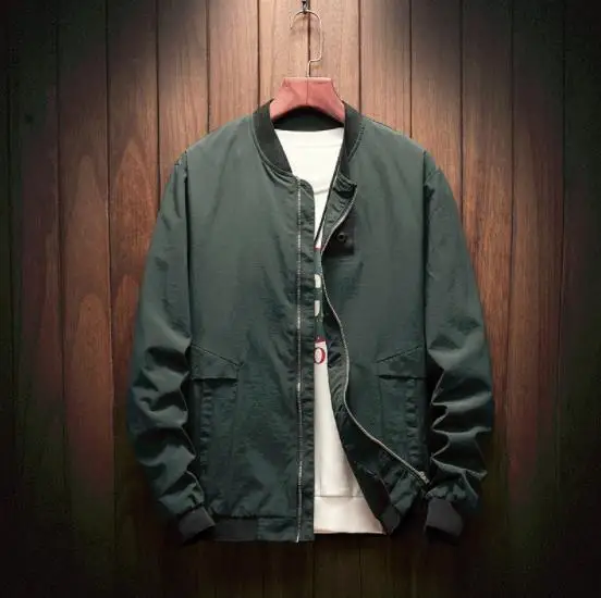 2019 Herrenjacke Spring Autumn Casual Solid Fashion Slim Bomber Jacket Men Overcoat Baseball Jackets Men