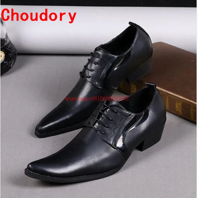 Choudory Pria Merek Mewah Sepatu Pernikahan Gaun Sepatu Pria Kulit Asli Tinggi Heels Pengantin Pria Sepatu Bernapas Kasual Plus Ukuran Shoes Brand Shoes Brand Menshoes Men Aliexpress