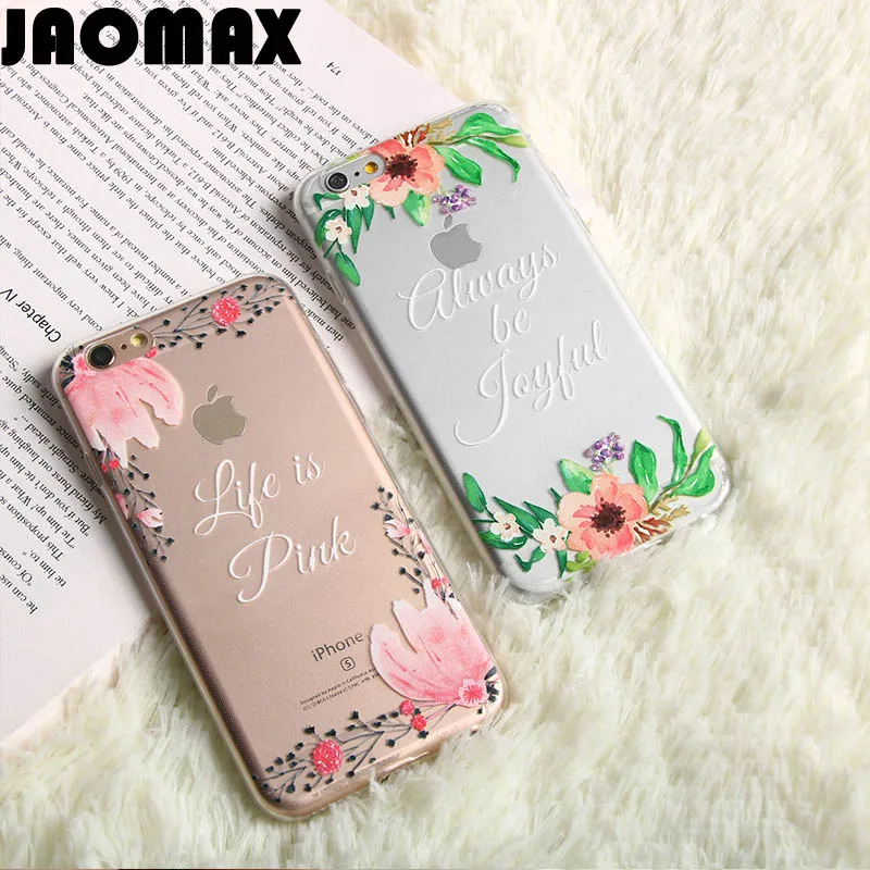 Jaomax Летний чехол с тисненым цветком из белого золота для iPhone Xs X 7 8 6S PLUS 5s SE