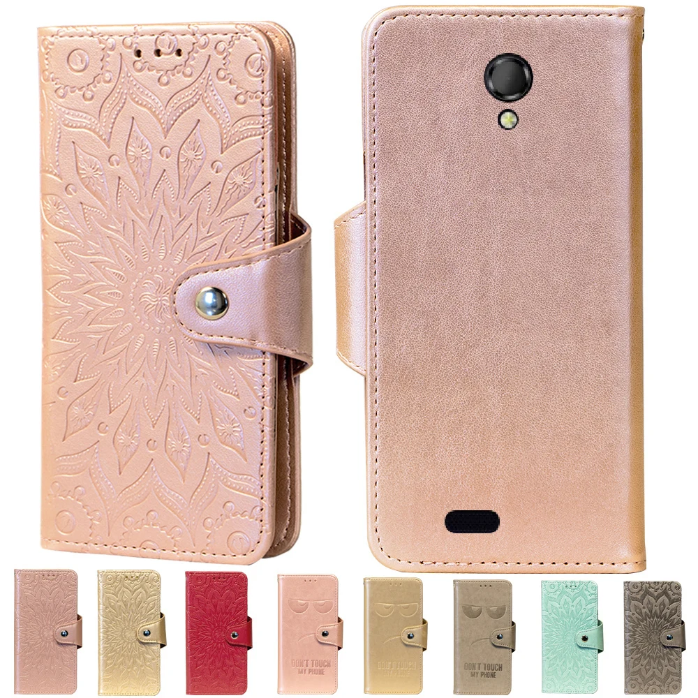 

Embossing Stand Flip PU Leather wallet Case Cover For Fly IQ4415 Quad ERA Style 3 Phone Cases