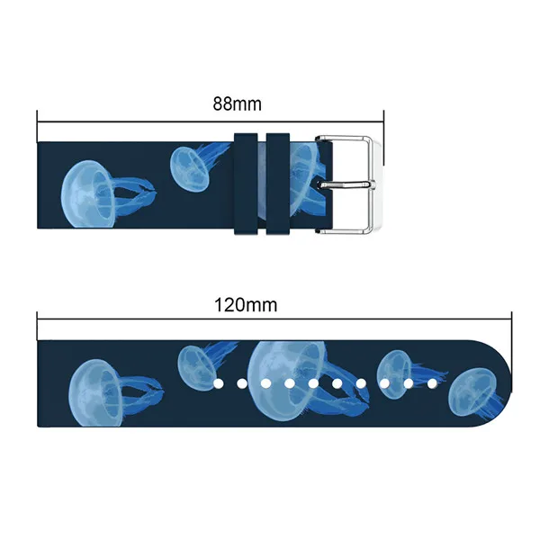 Замена часы ремешок для Samsung Шестерни S3 ремешок для часов силиконовый спортивный ремешок силикагель браслет Тема достоинства Корреа Венда - Цвет: Deep blue Jellyfish