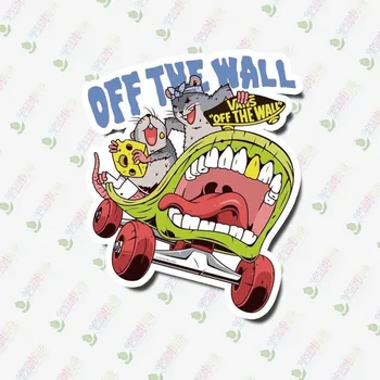 

Freeshipping 3pc Cute Funny rat skating Wall Sticker decoration accessories for Walls, refrigerators, computers