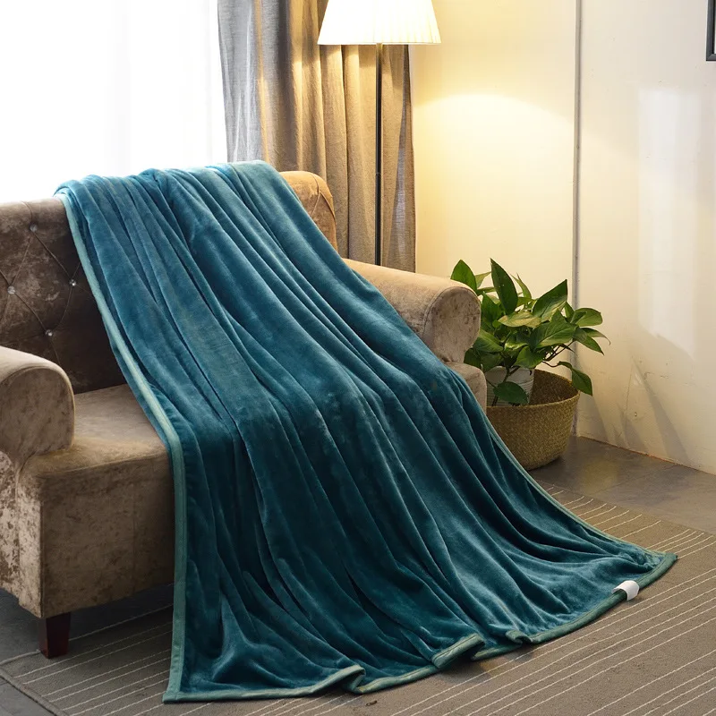 Solid Throw Sofa Bedding Blanket 100% Polyester Knitted Comfortable Sleeping Bedspread Home Bed Textile | Дом и сад