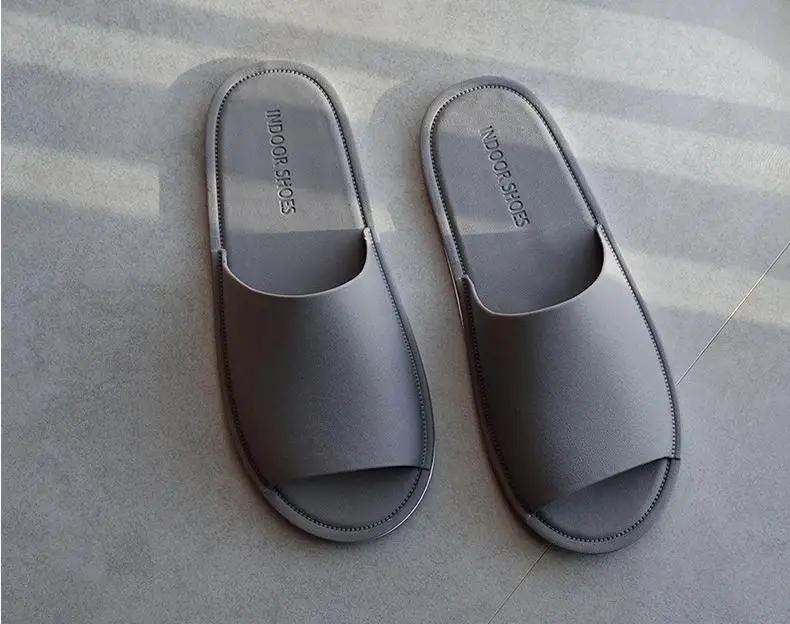 Summer Home Slippers Women Indoor Flat Shoes Solid Color Non-slip Lovers Bathroom Slipper Unisex Floor Slides SH021509