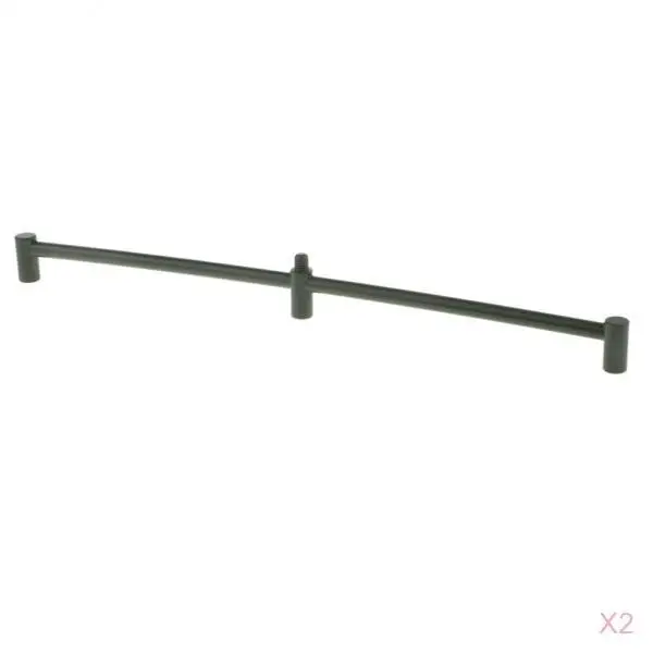 2x Metal Carp Fishing Buzz Bar Fishing Rod Pod Holder Buzzer Bar For 3 Rods