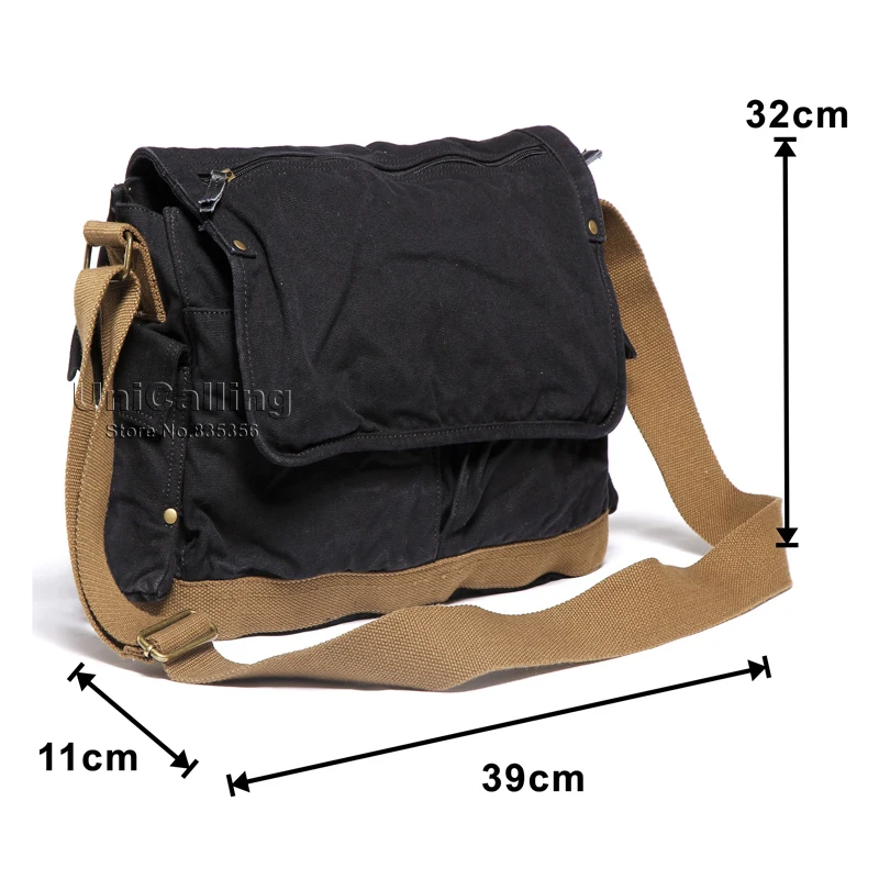 UniCalling Повседневная холщовая сумка-мессенджер, винтажные холщовые сумки на плечо для мужчин, уличная сумка