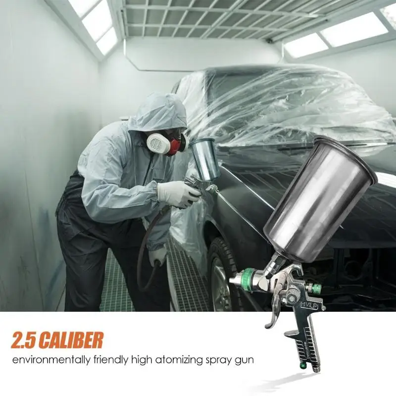 1,5/2,5 мм сопла 400/1000 мл экологически чистые HVLP распылитель для краски мебель автомобиля пистолет
