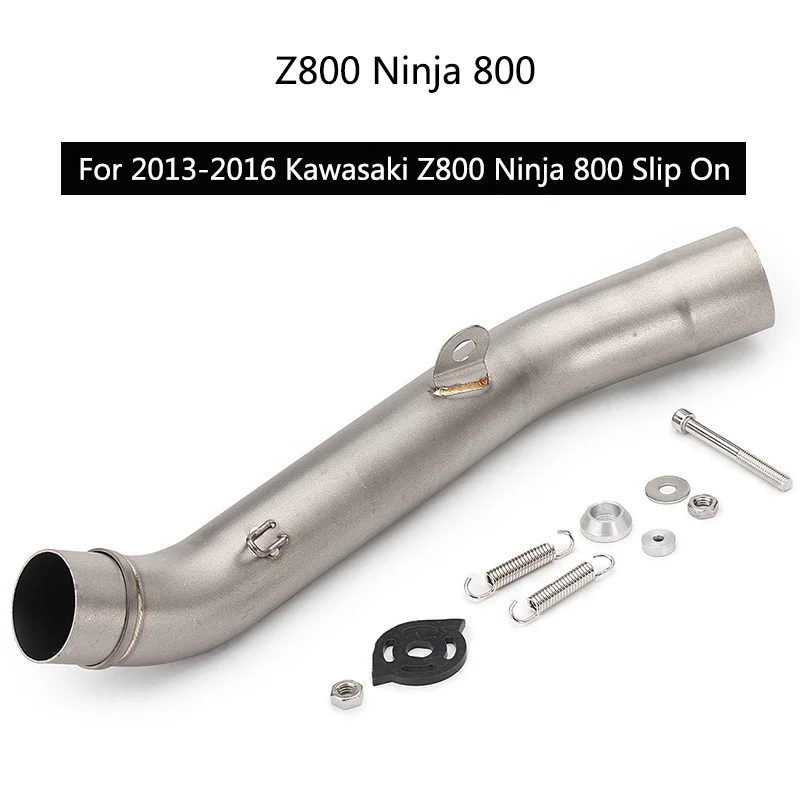 ( Mid Pipe ) For Kawasaki Z750 Z800 Exhaust Pipe Motorcycle Middle Link Pipe Stainless Steel Slip On 51 mm Muffler Rear Escape - - Racext 20