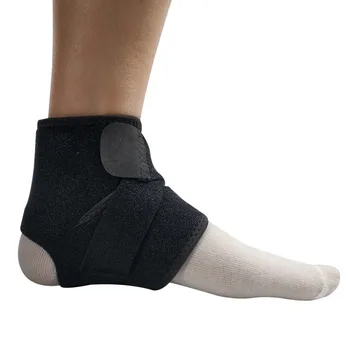 Verstelbare Unisex Zwarte Enkel Voet Enkel Ondersteuning Elastische Brace Buitensporten Guard Protector Voetbal Basketbal Accessoires