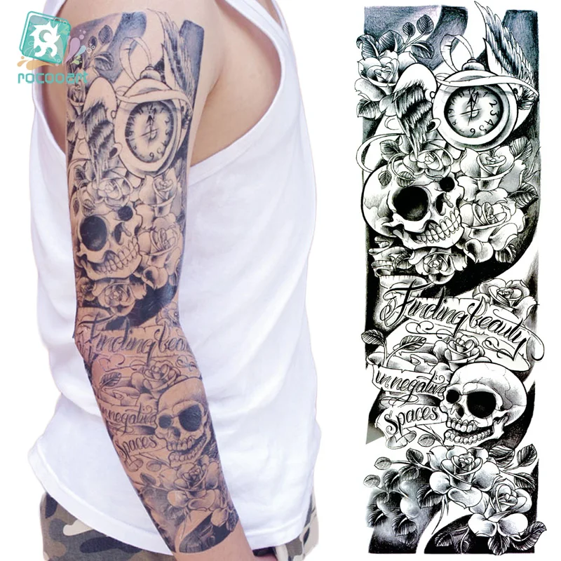 Rocooart временная татуировка на руку супер Большая 160X480mm руку|tatoo sticker|body art temporary