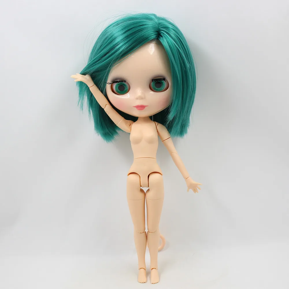 Blyth голая кукла с гибкими суставами зеленый прямые короткие волосы косметика "сделай сам" 1/6 Bjd кукла модель игрушки