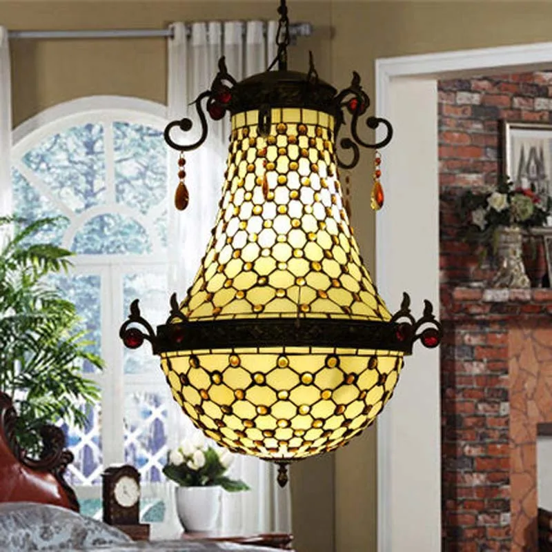 Tiffany Stained Glass Pendant Light.5