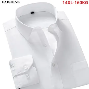 

FAISIENS Large Size Men Formal Shirt Long Sleeve Classic Big 7XL 8XL 9XL 10XL Office Shirt Business High Quality Dress Shirts 50