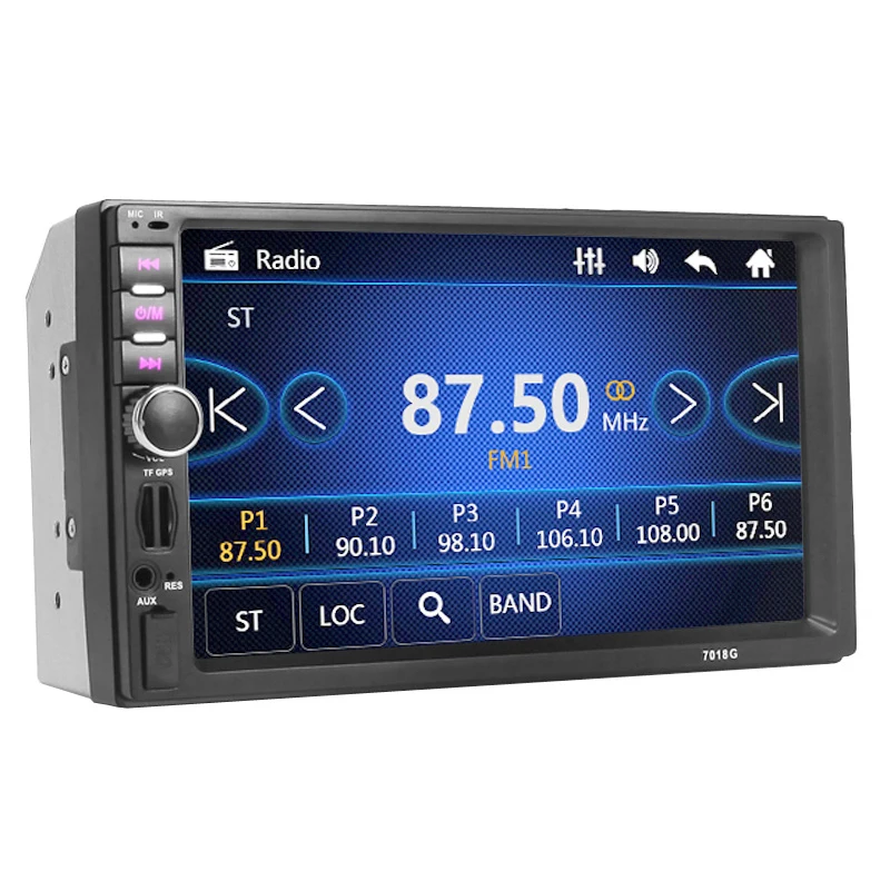 Autoradio 2 Din Car Radio Multimedia Player+GPS Navigation 7'' HD Touch Screen MP3 MP5 Audio Stereo Bluetooth USB AUX+Camera Map
